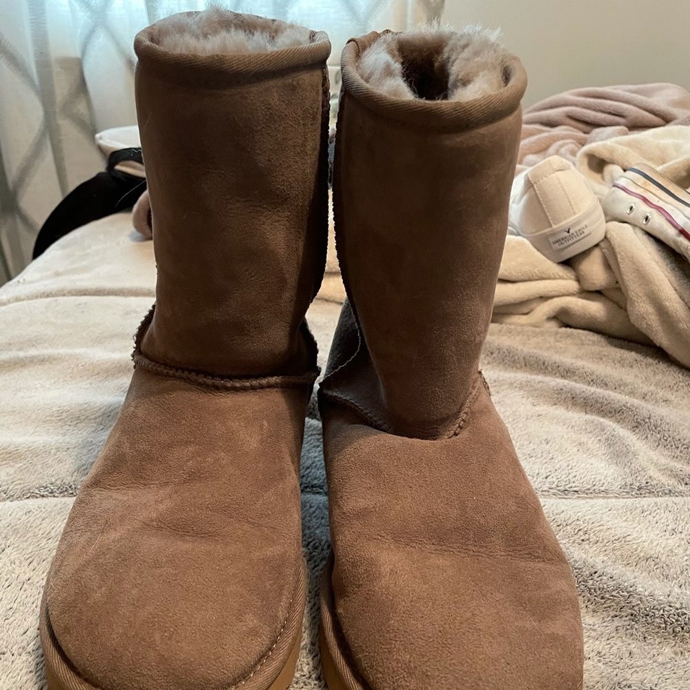 Grayish brown mid calf ugg boots